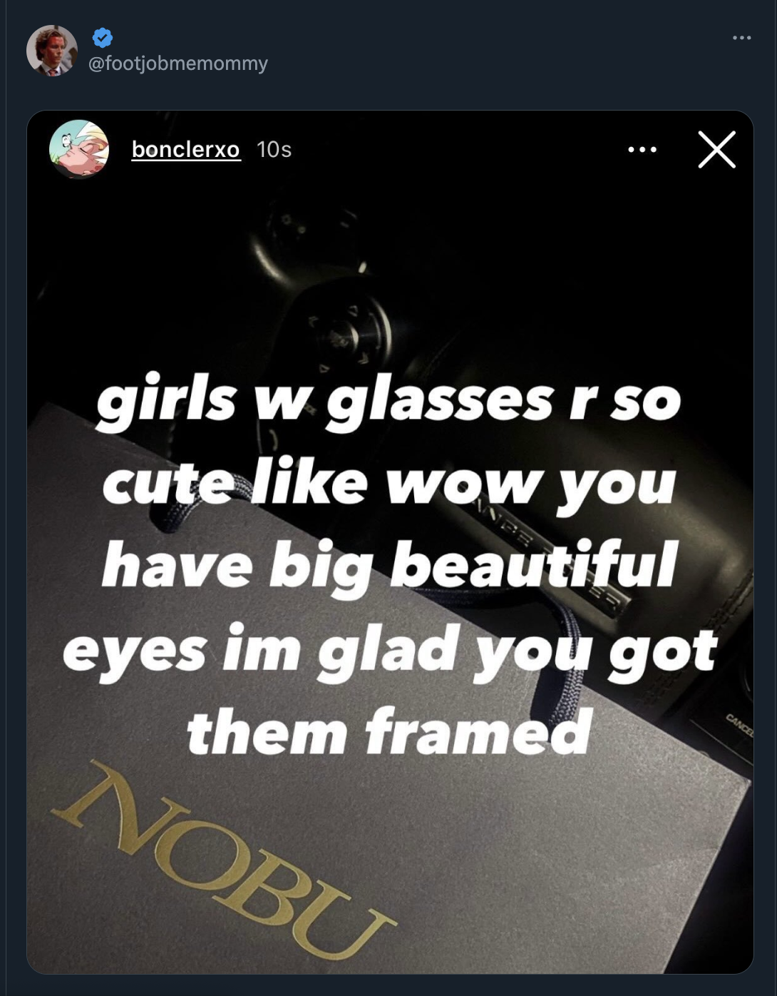 screenshot - bonclerxo 10s girls w glasses r so cute wow you have big beautiful eyes im glad you got them framed Nobu